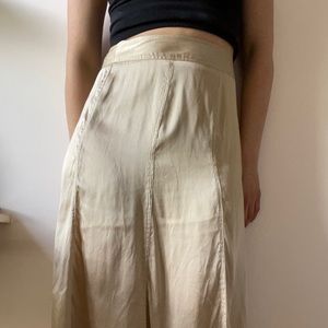 Silk skirt beige
